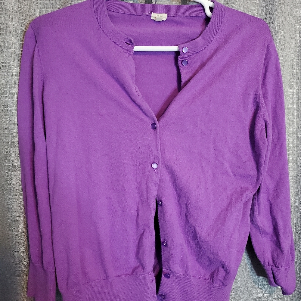 Purple cardigan button top 💜